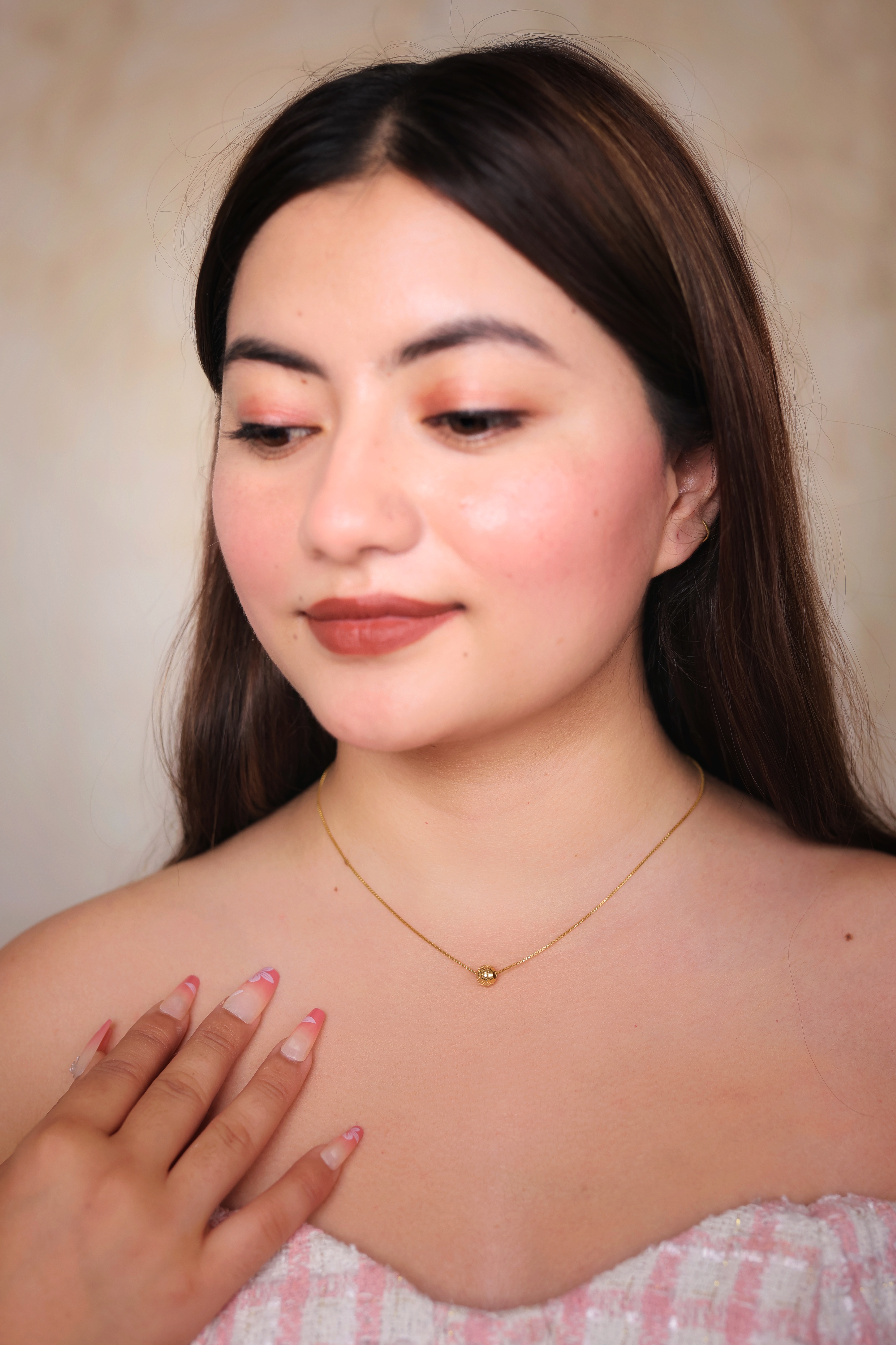 22K Gold Minimal Bead Women’s Chain