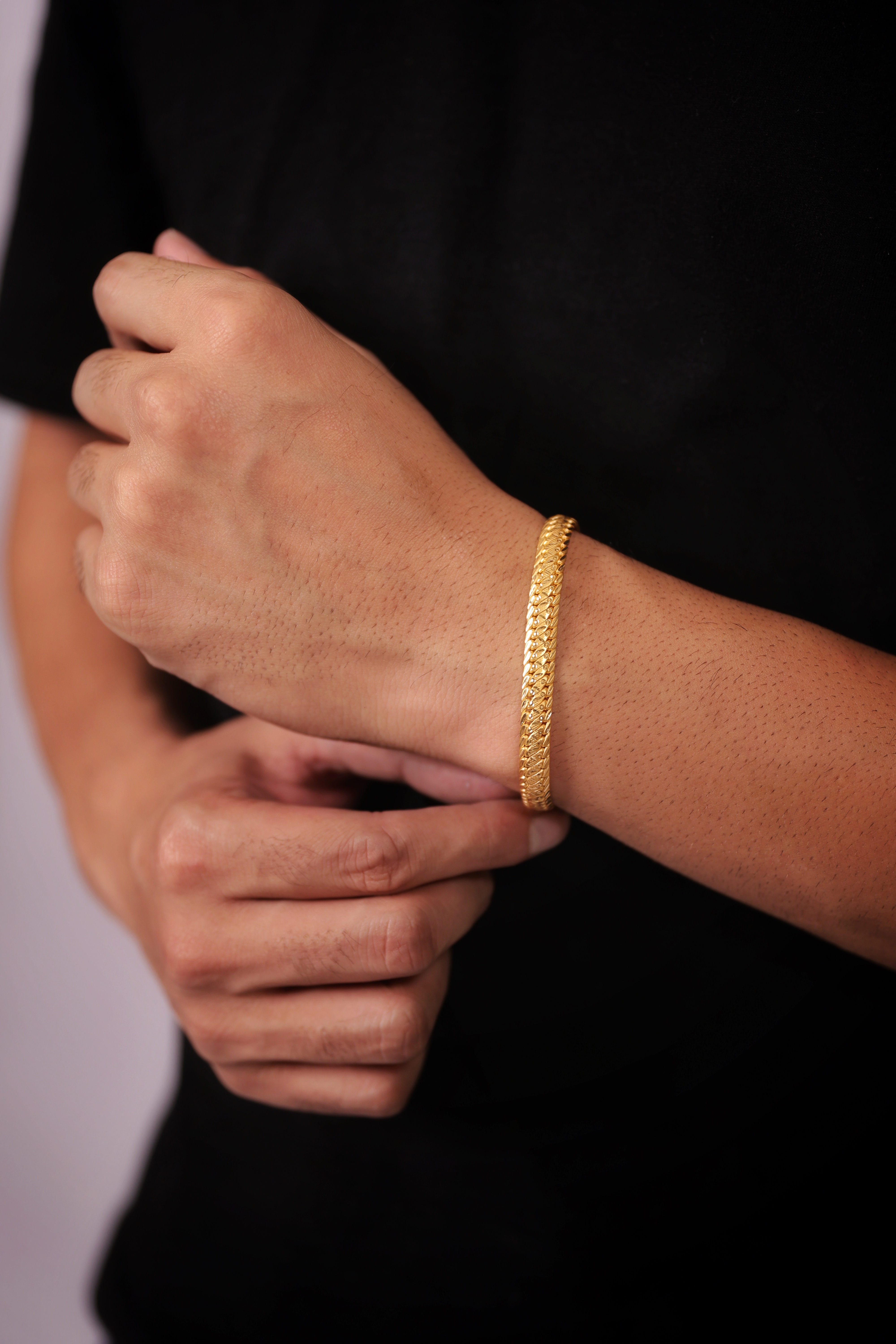 Premium Handcrafted Gold Bracelet for Men