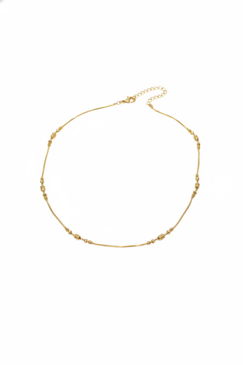 22K Gold Elegant Beaded Women’s Chain