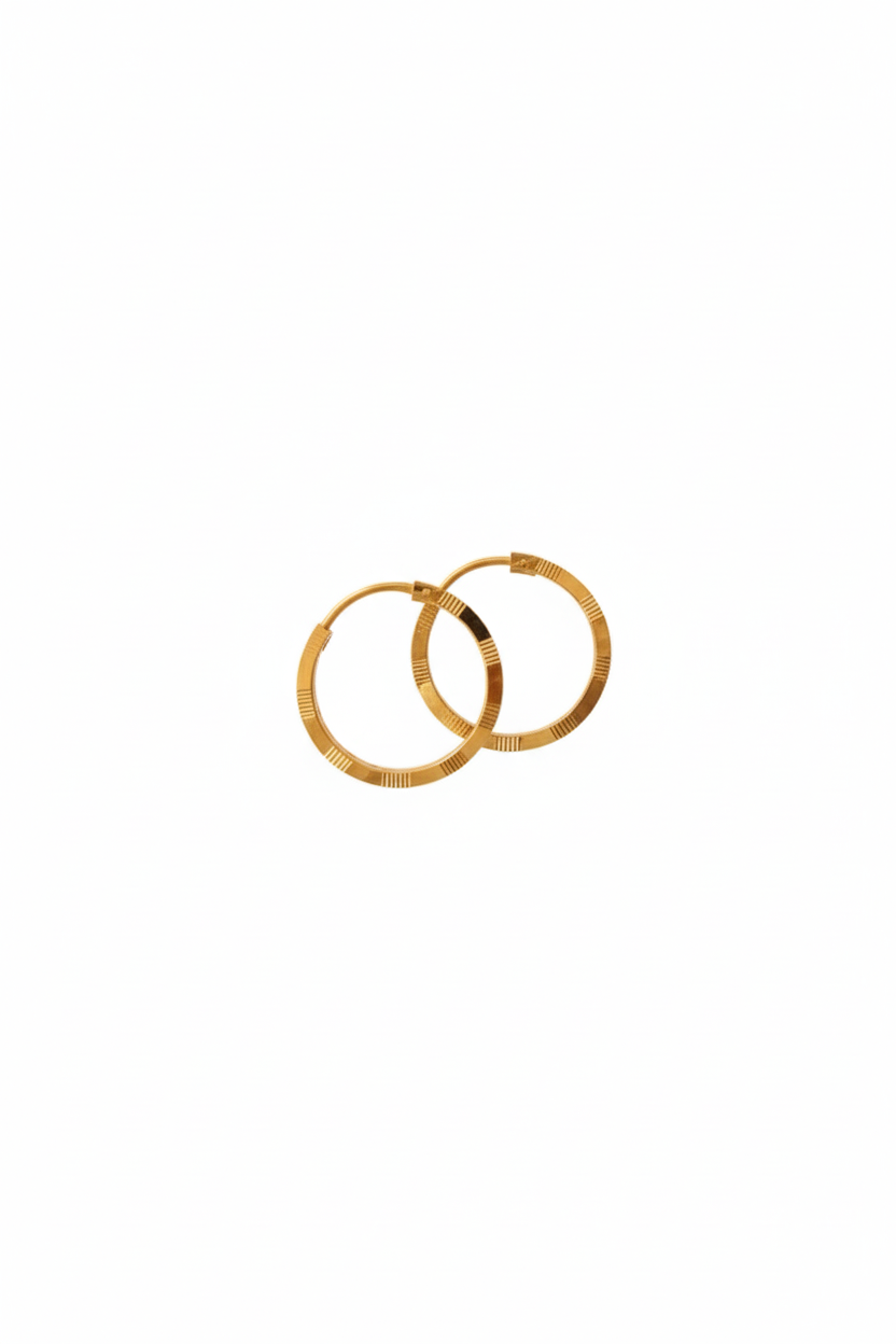 Delicate Gold-Plated Beaded Bali Hoop Earrings | Minimalist Daily Wear Huggie Style for Women