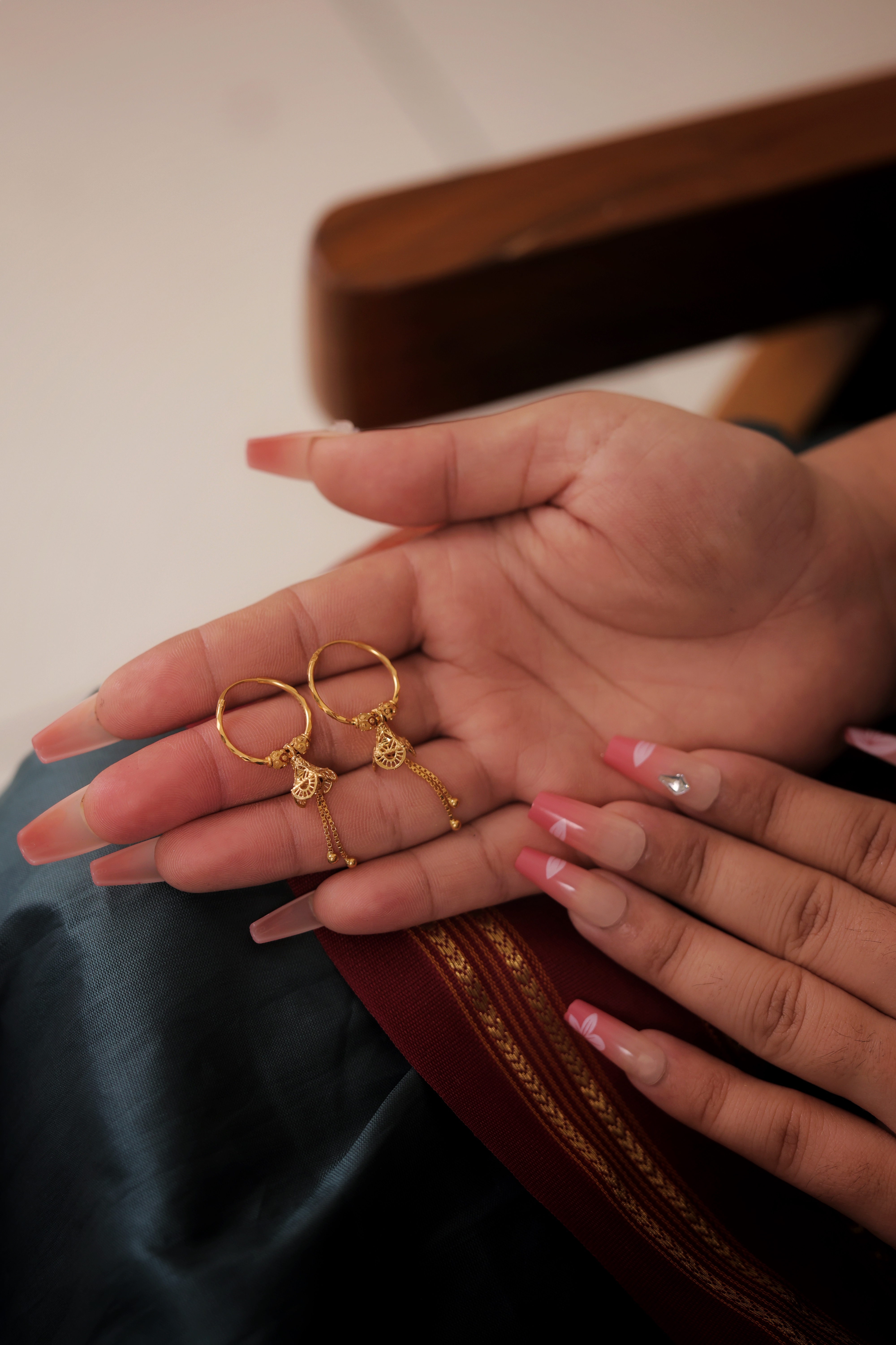 Intricate Gold-Plated Cutout Motif Bali Hoops | Small Ethnic Charm Earrings | Festive and Daily Wear Jewellery