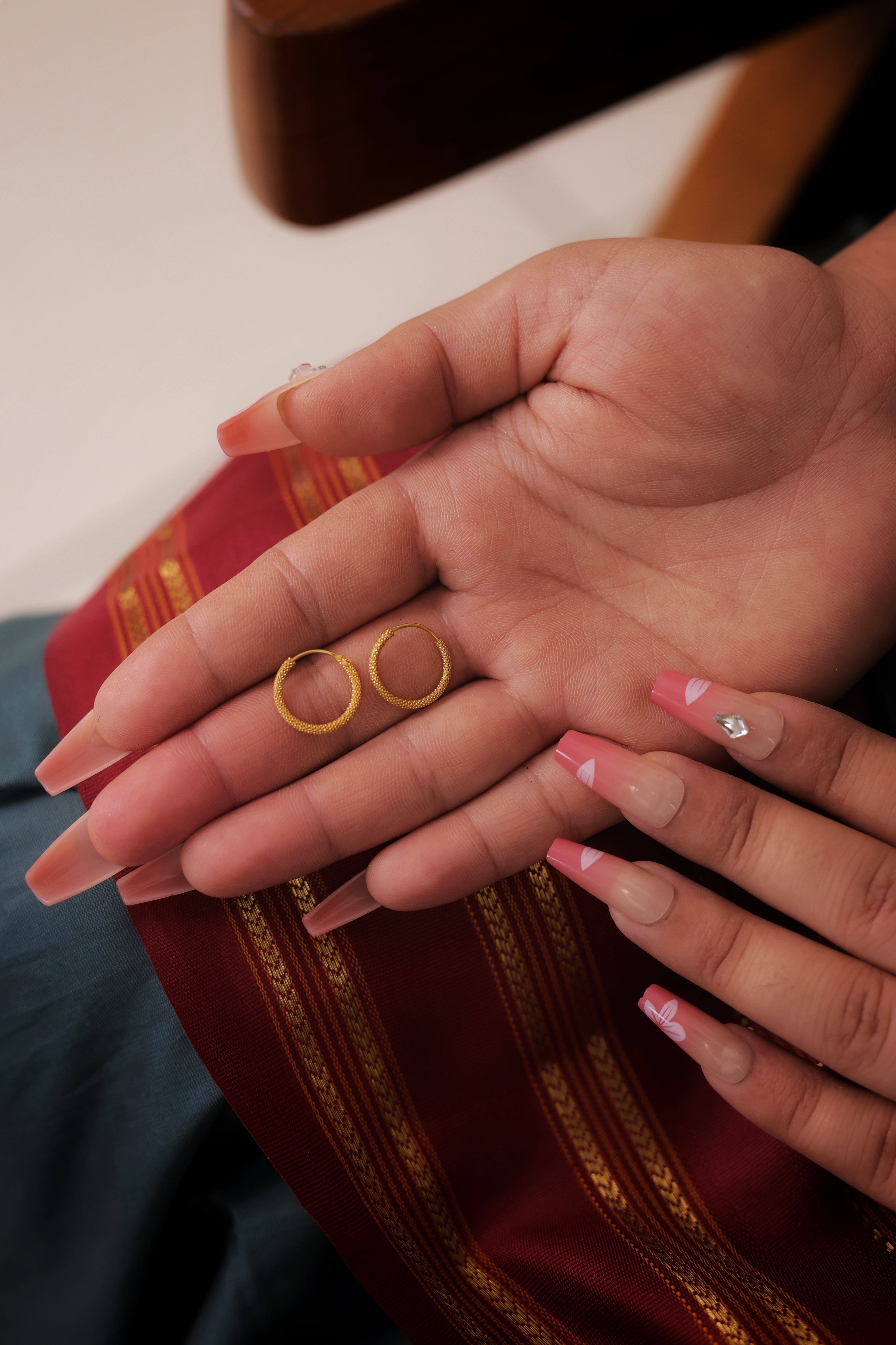 Small Fine-Textured Gold-Plated Bali Hoops | Tiny Diamond-Cut Huggie Earrings | Brilliant Everyday Sparkle