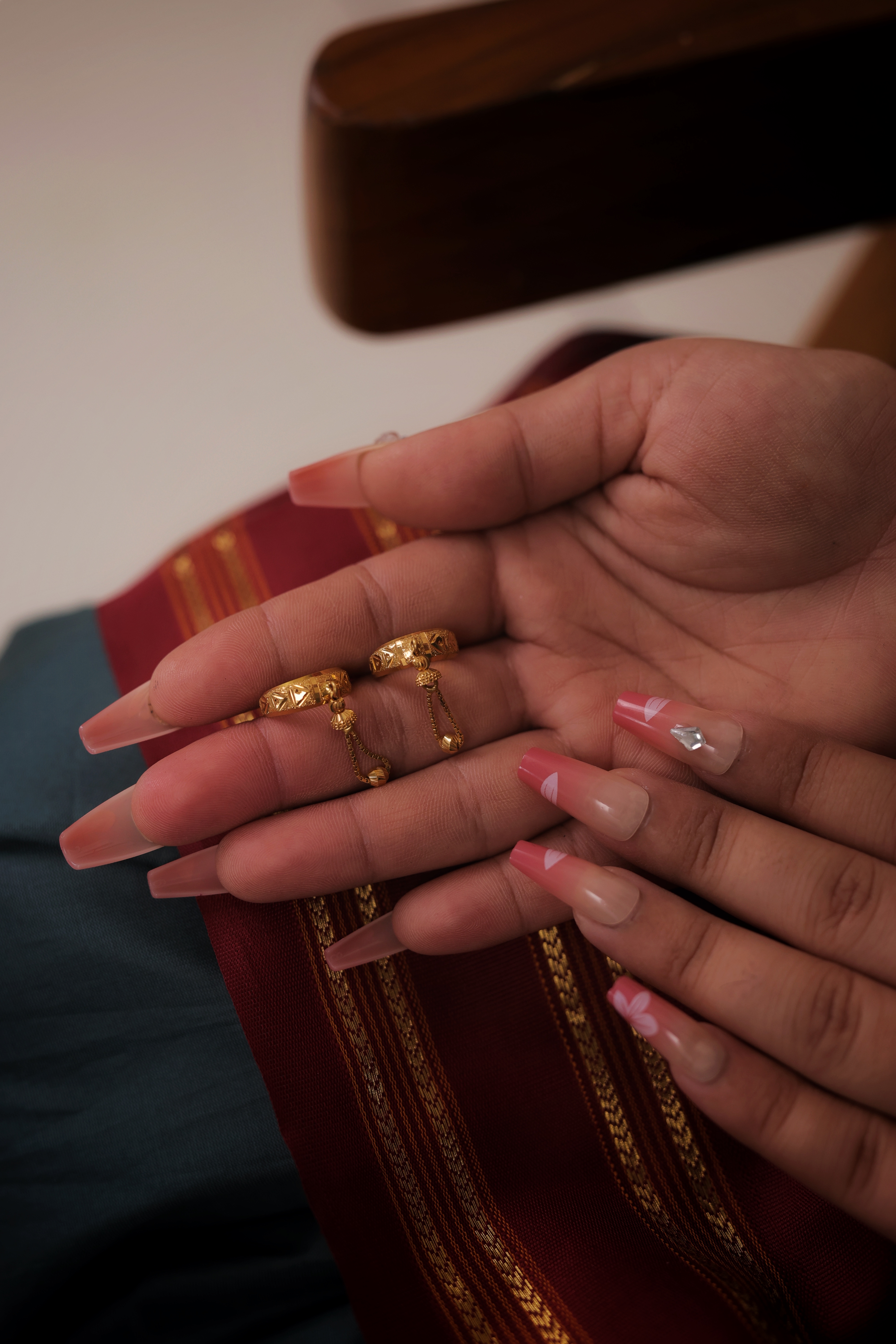 Unique Square Gold-Plated Drop Bali Hoops | Geometric Dangle Earrings | Modern Ethnic Jewellery