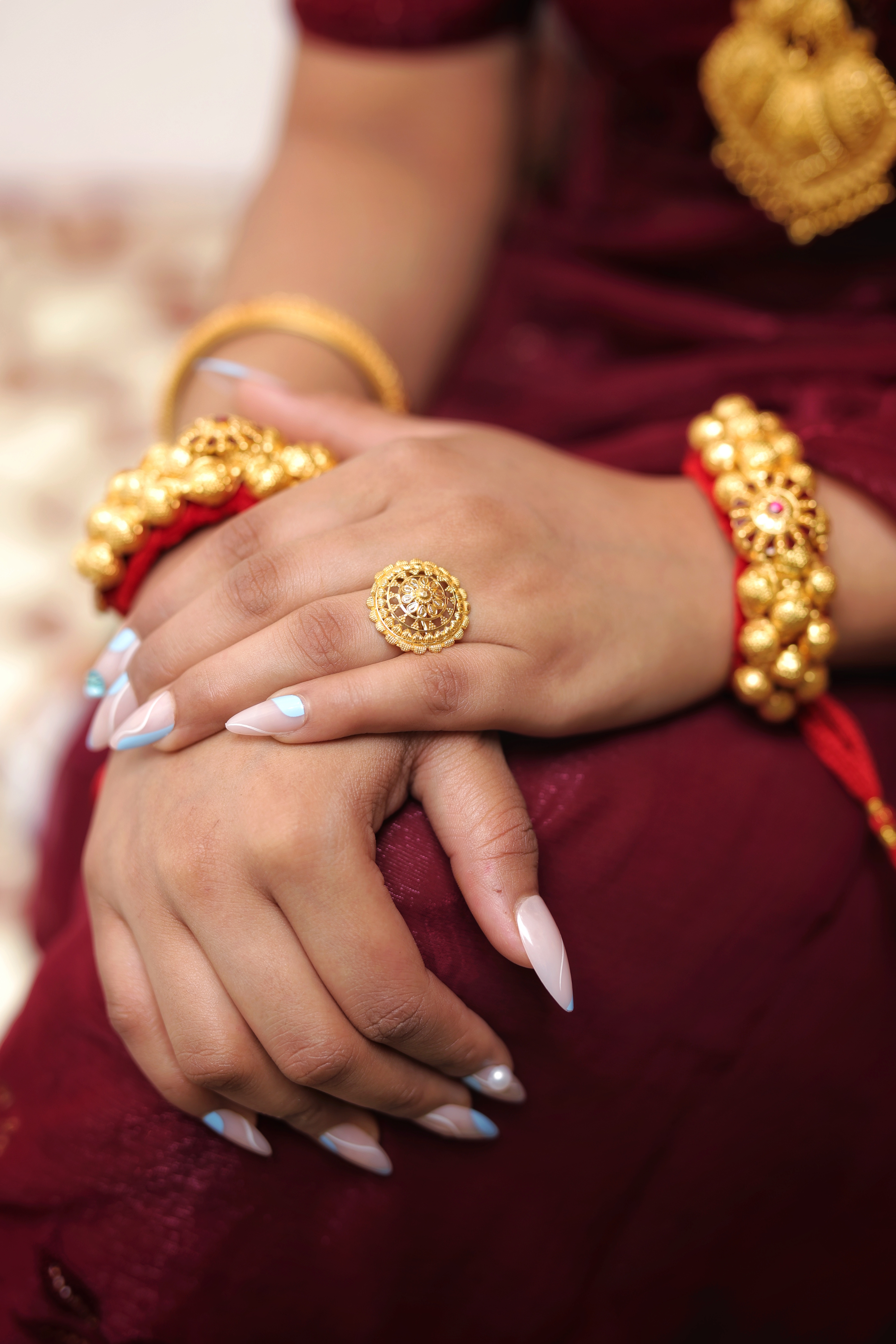 Traditional Dome Cocktail Ring with Fine Filigree