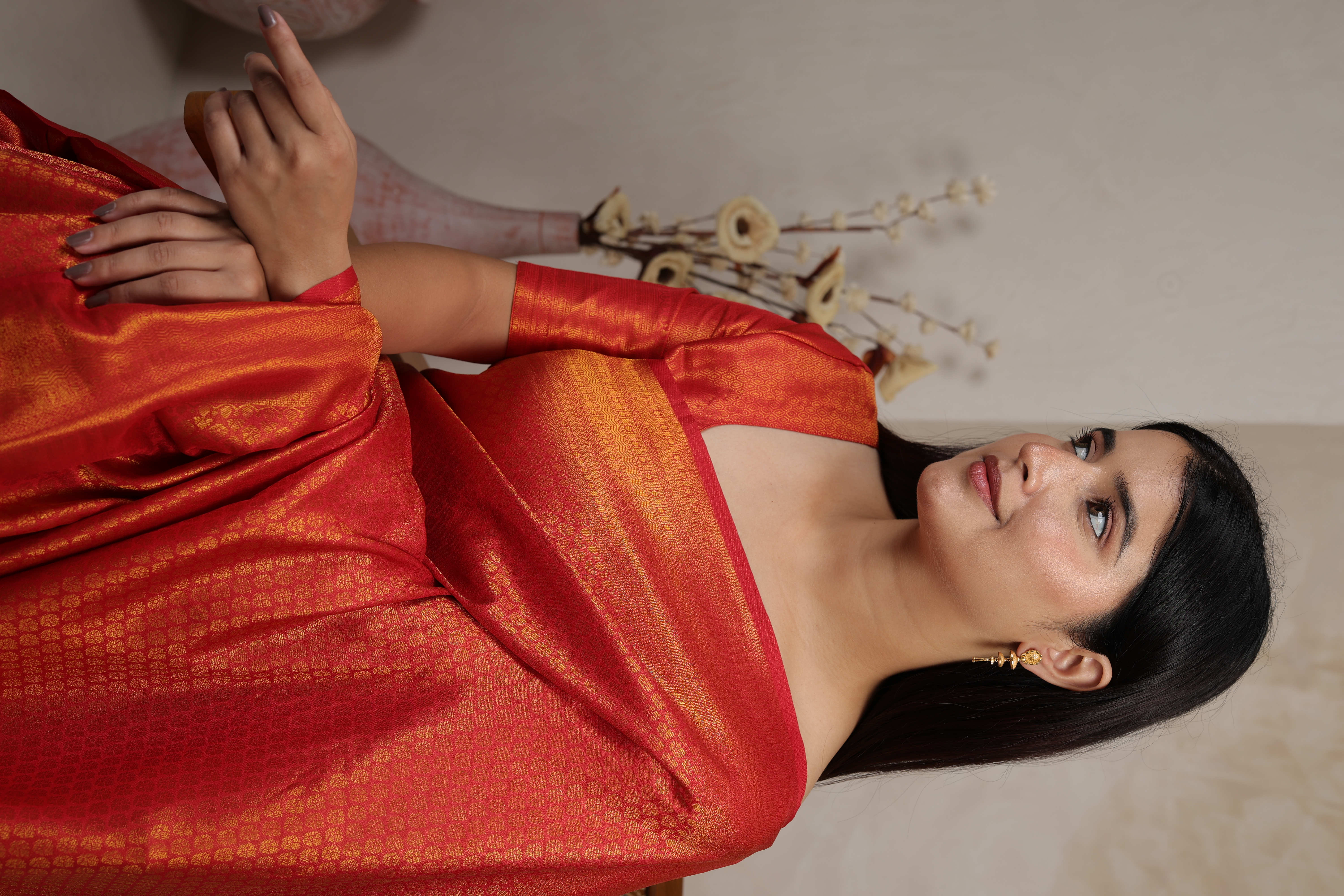 Opulent Triple-Tier Traditional Gold Jhumki Earrings