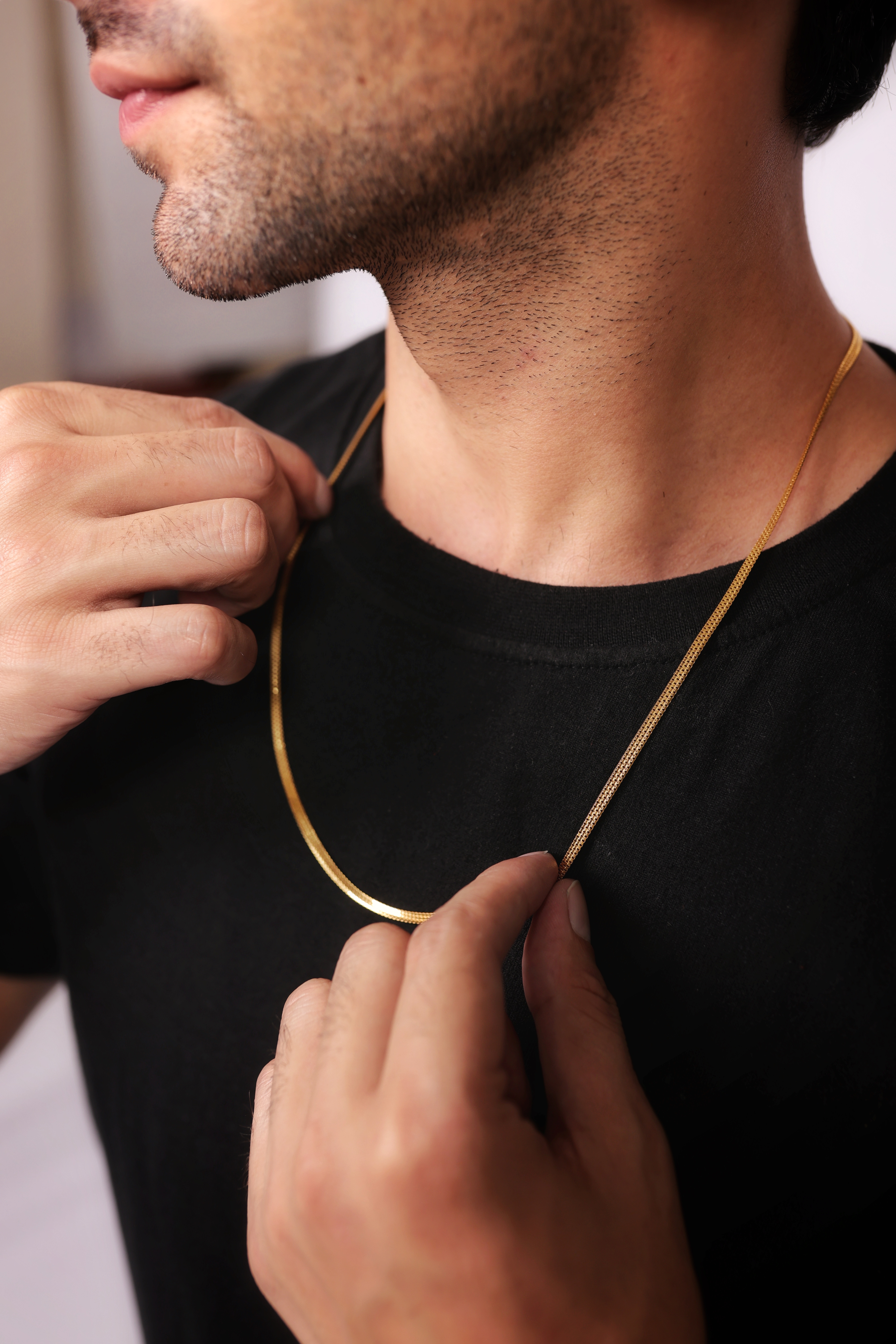 22K Gold Men’s Plain Chain – Sleek & Minimal Design