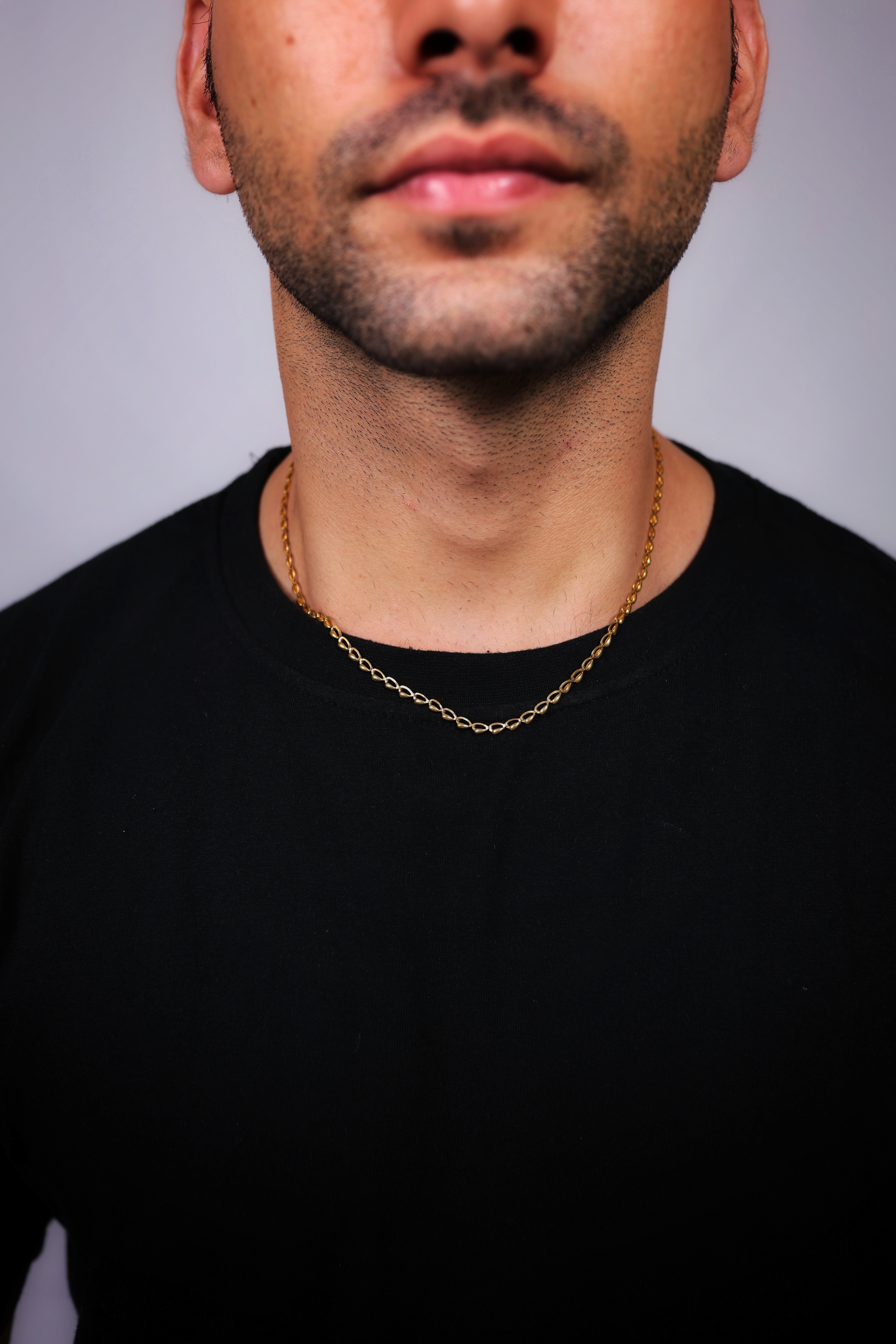 22K Gold Men’s Oval Link Chain – Sleek Everyday Classic