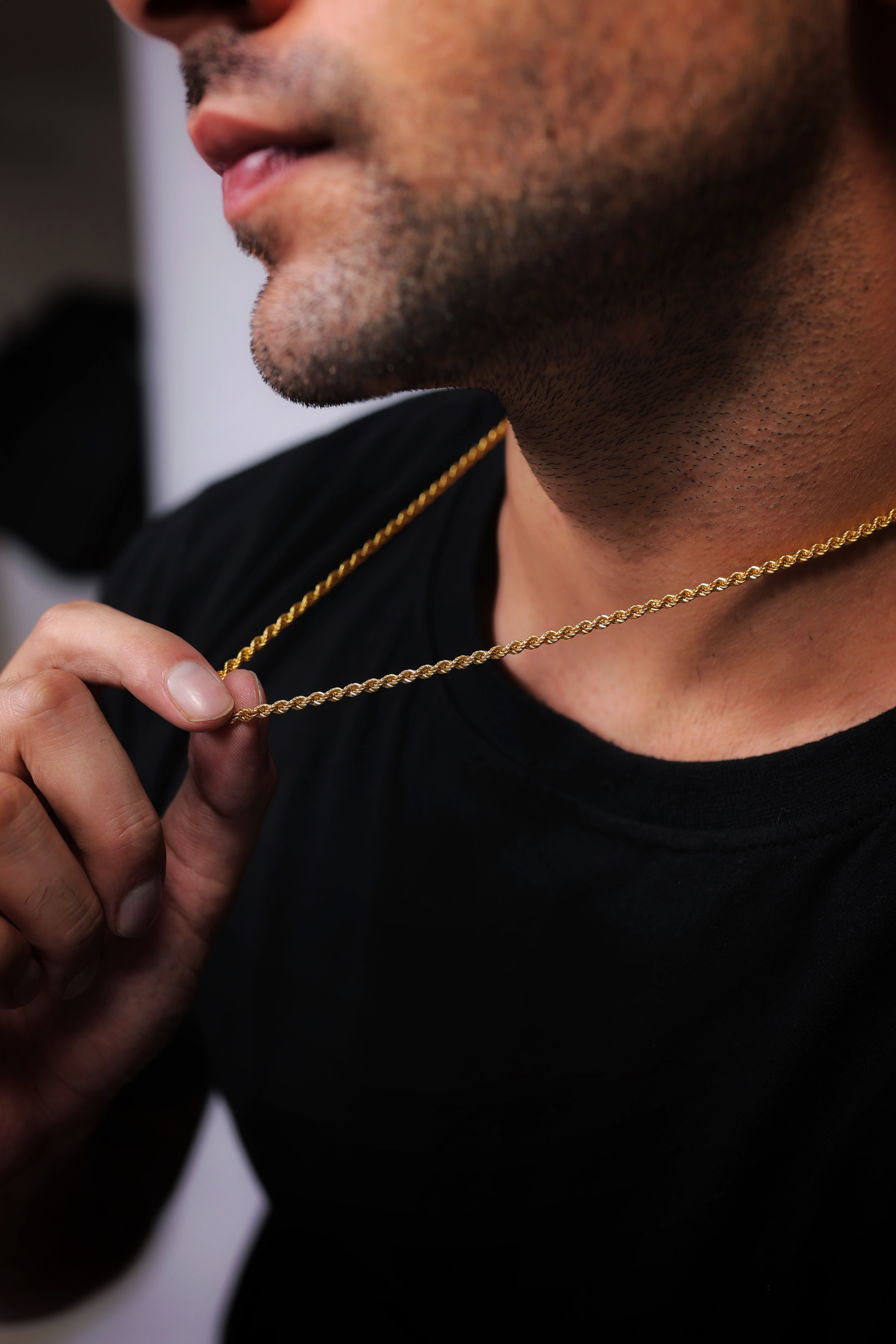 22K Gold Men’s Rope Chain – Classic Daily Wear Elegance